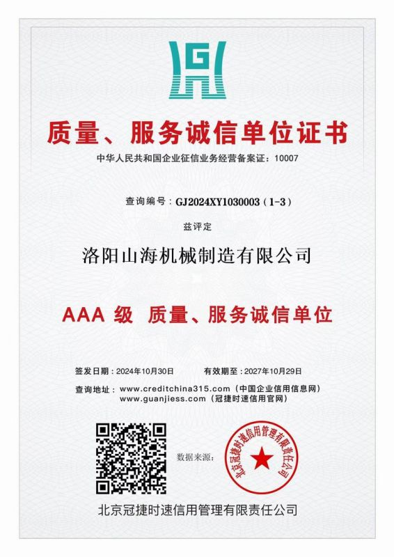 質(zhì)量、服務(wù)誠信單位證書